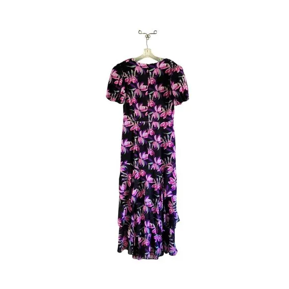 Wayf  Tiered Black Bird of Paradise Floral Maxi Dress New with Tag - Picture 3 of 4